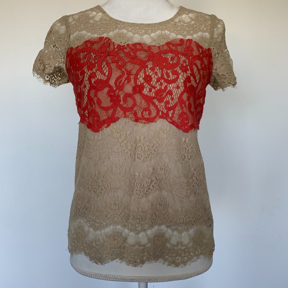 Anthropologie Porcelain Blouse Size xs